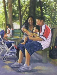 Famille dans le parc, 1999